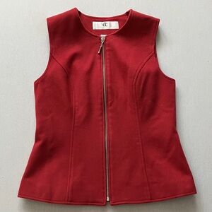 Devonshire Cream Red Zip-Up Vest